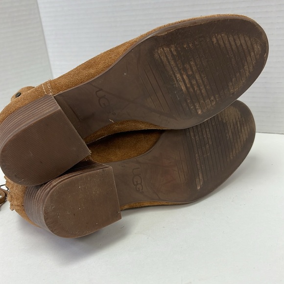 SOLD IN STORE UGG Bandara Block Heel Ankle Boots Suede 3 Size 7 - Picture 11 of 13